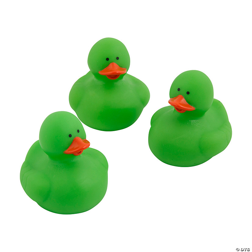 Green Rubber Ducks - 12 Pc. Image