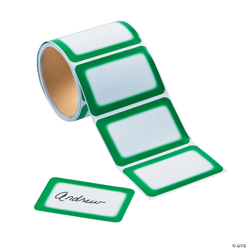 Green SelfAdhesive Name Tags/Labels Oriental Trading
