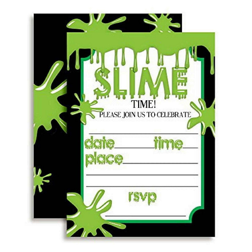 Green Slime Invitations 40pc. by AmandaCreation Image