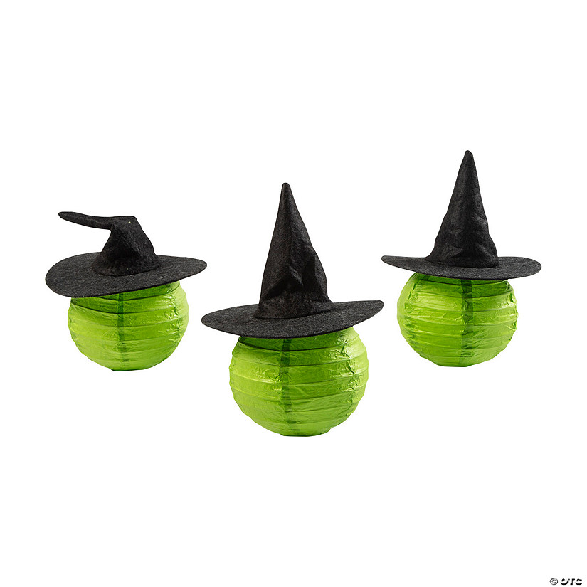 Green Witch Paper Lantern Craft Kit - Makes 12 Image