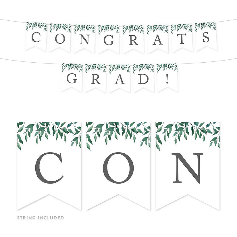Greenery Congrats Grad - 4 x 5.5 Inch Image