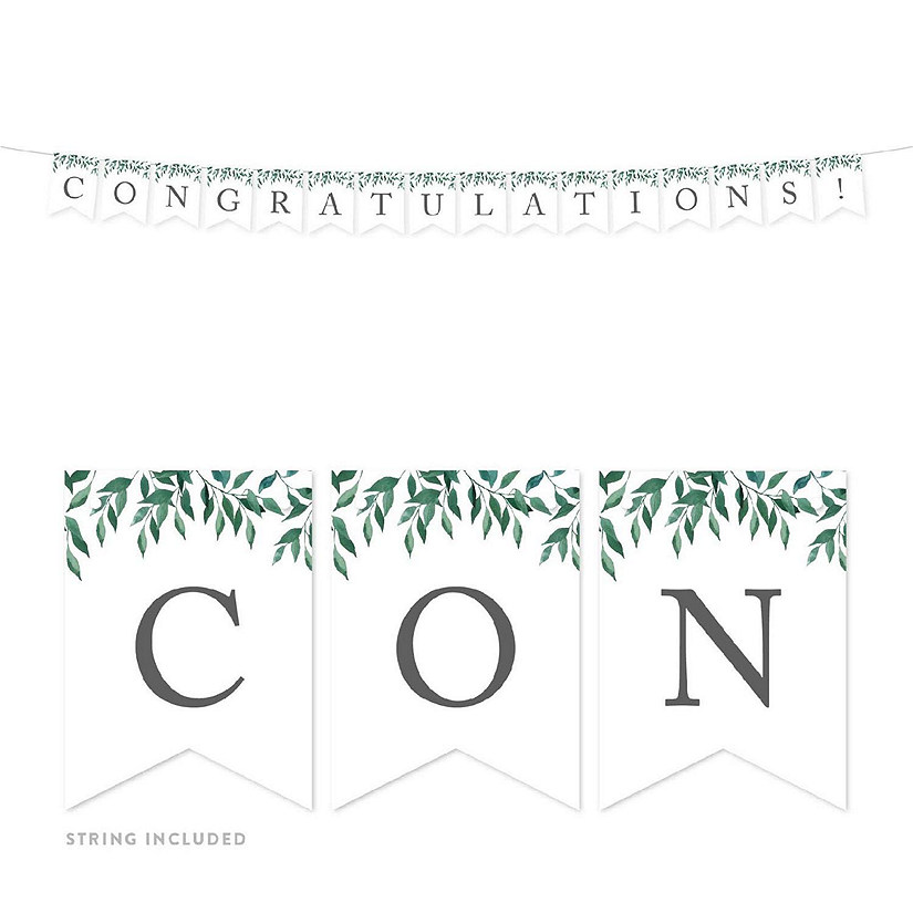 Greenery Congratulations - 4 x 5.5 Inch Image