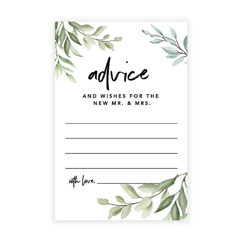 Greenery Wedding Advice 4x6IN 56PC Image