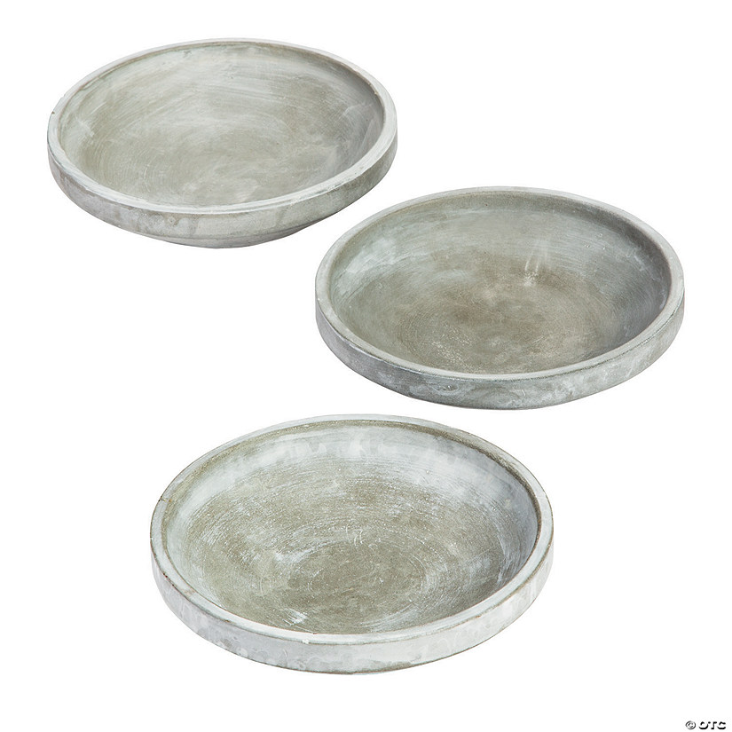 Grey Ceramic Centerpiece Trays - 3 Pc. Image