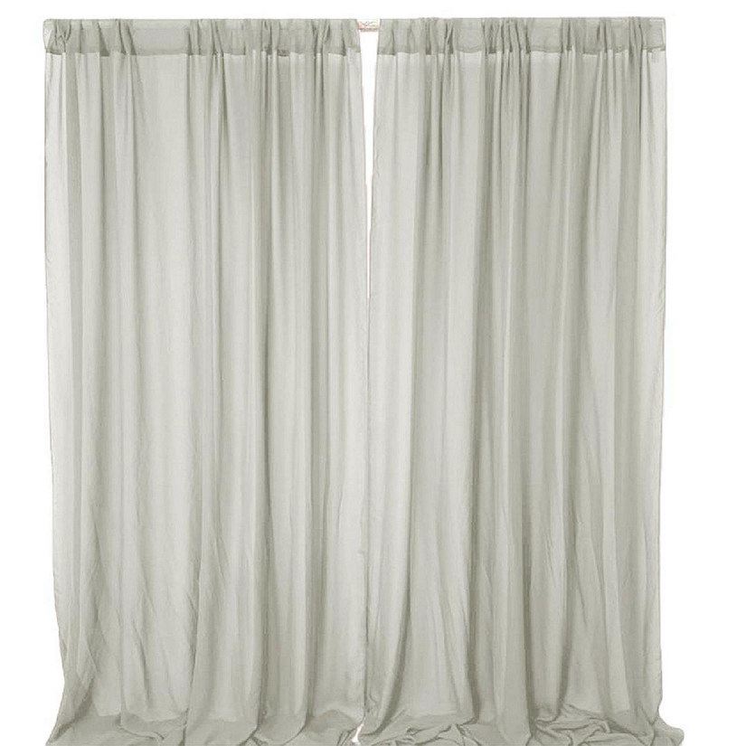 Grey Chiffon Backdrop Curtains Image