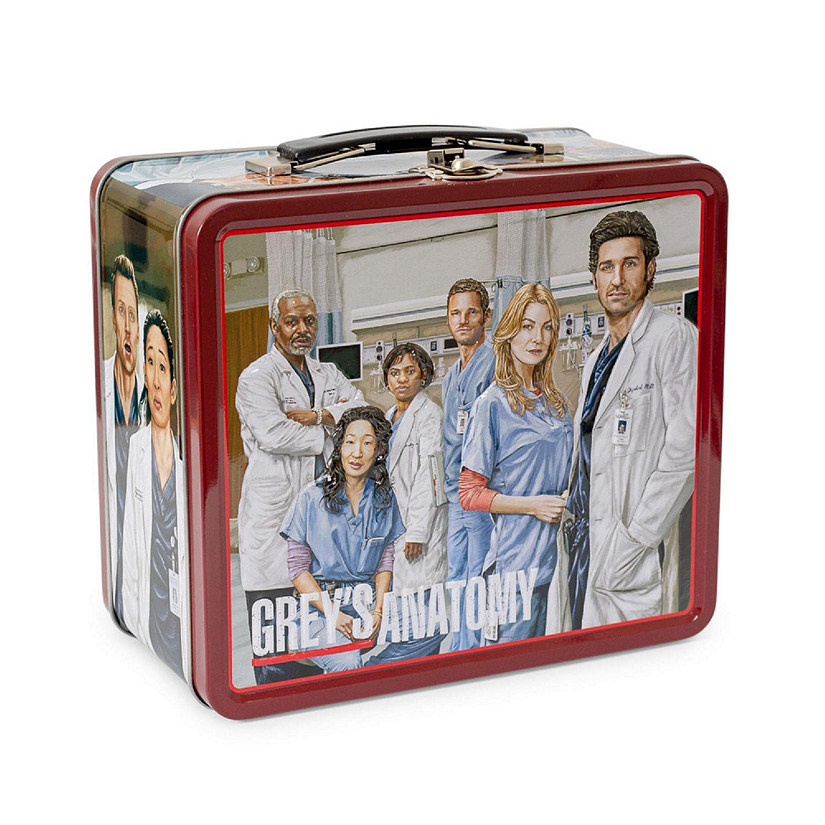 Grey's Anatomy Cast Metal Tin Lunch Box Tote  8 x 7 x 4 Inches Image