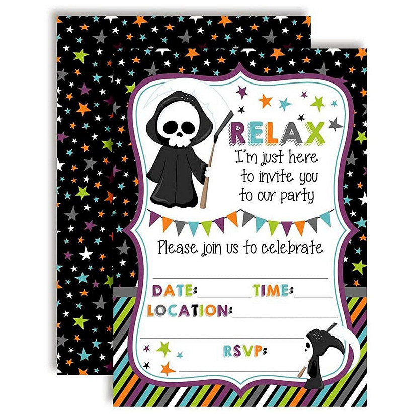Grim Reaper Halloween Party Invitations 40pc. by AmandaCreation Image