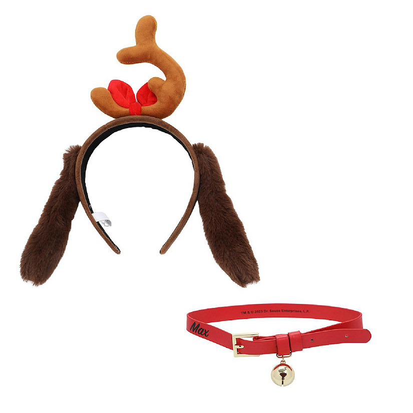 Grinch Max Head and Ears Headband with Collar Set Image