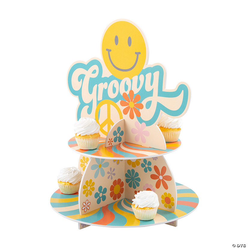 Groovy Party Cupcake Stand Image