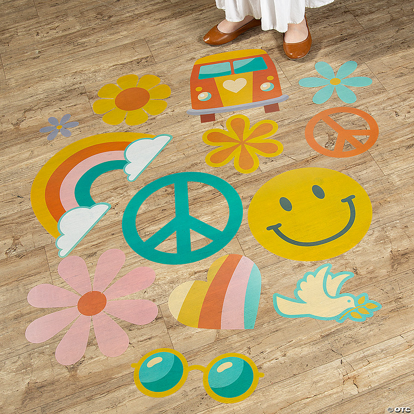 Groovy Party Floor Clings - 13 Pc. Image