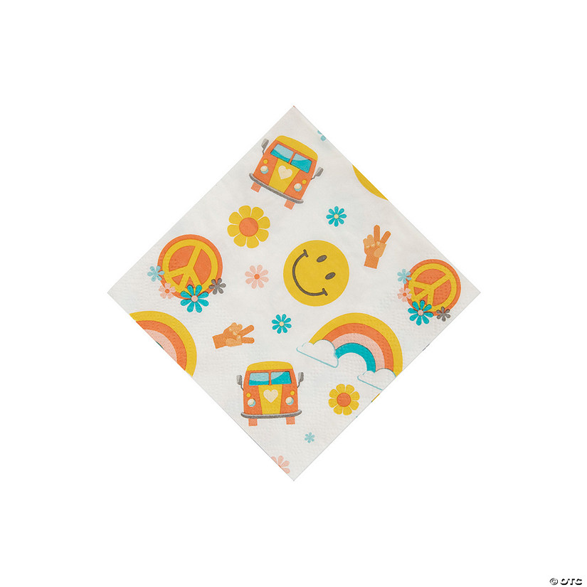 Groovy Party Paper Beverage Napkins - 16 Pc. Image