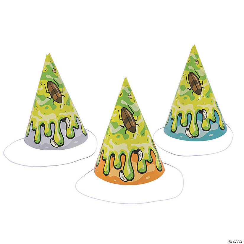 Gross Slime Cone Party Hats - 12 Pc. Image
