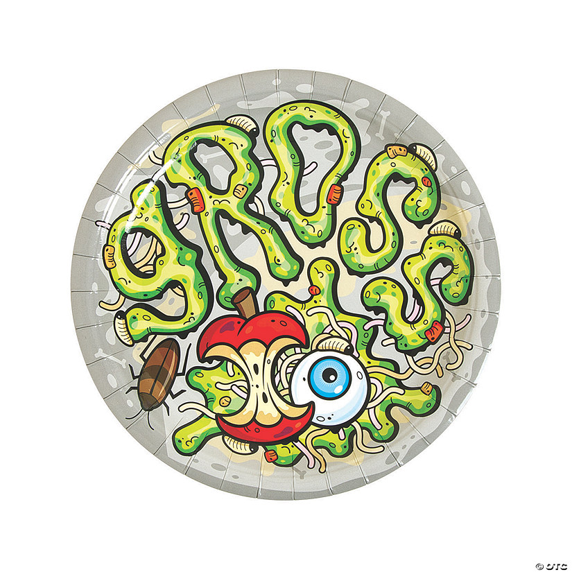 Gross Slime Party Paper Dinner Plates - 8 Ct. Image