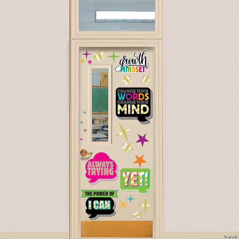 Growth Mindset Cardstock Classroom Door Decorating Kit - 30 Pc. Image