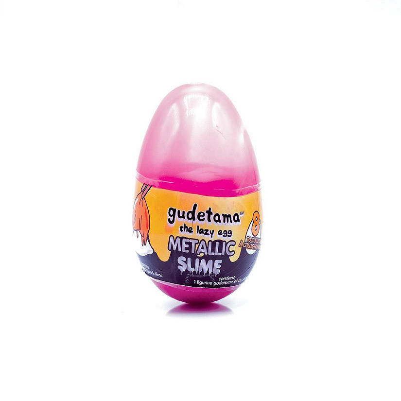 Gudetama The Lazy Egg Metallic Slime & Mini Figure Pink | Oriental Trading