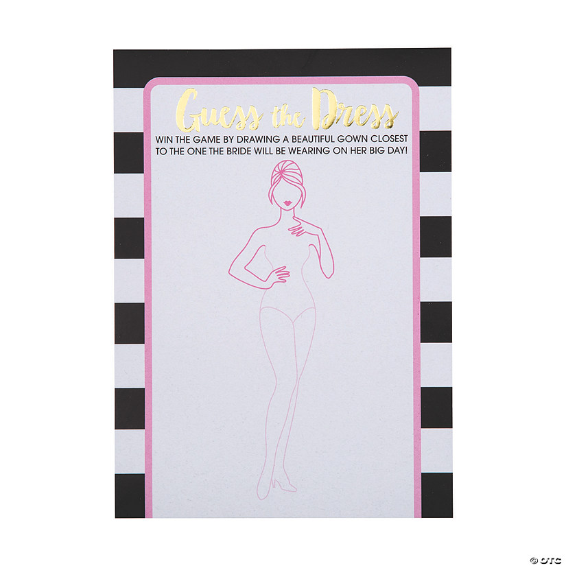Guess the Dress Bridal Shower Game Cards - 12 Pc. Image
