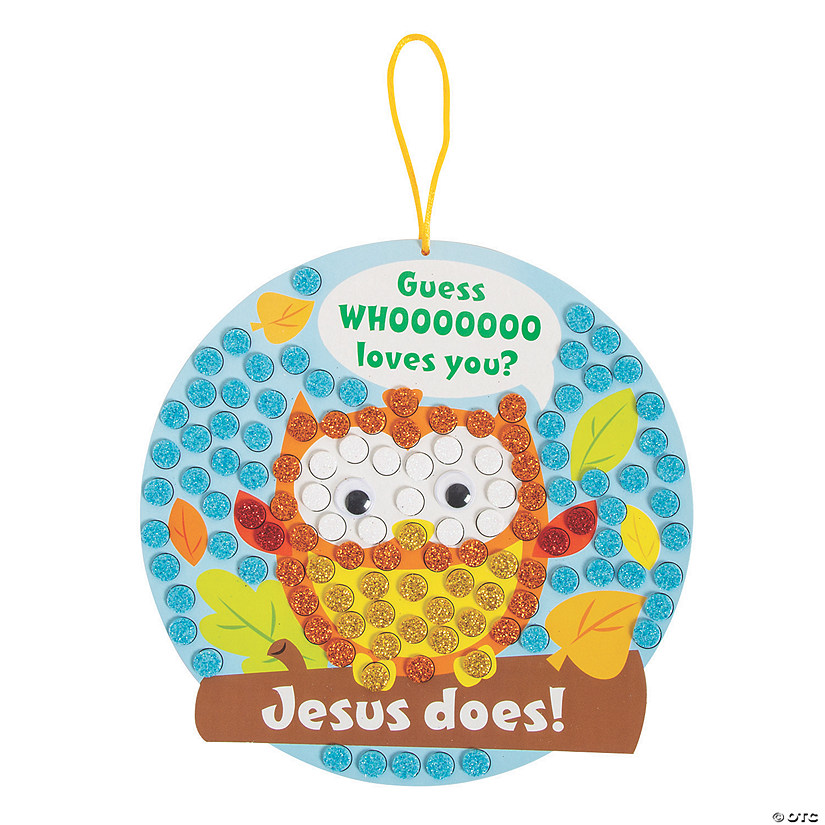 Guess Who Loves You Mosaic Owl Craft Kit- Makes 12 Image