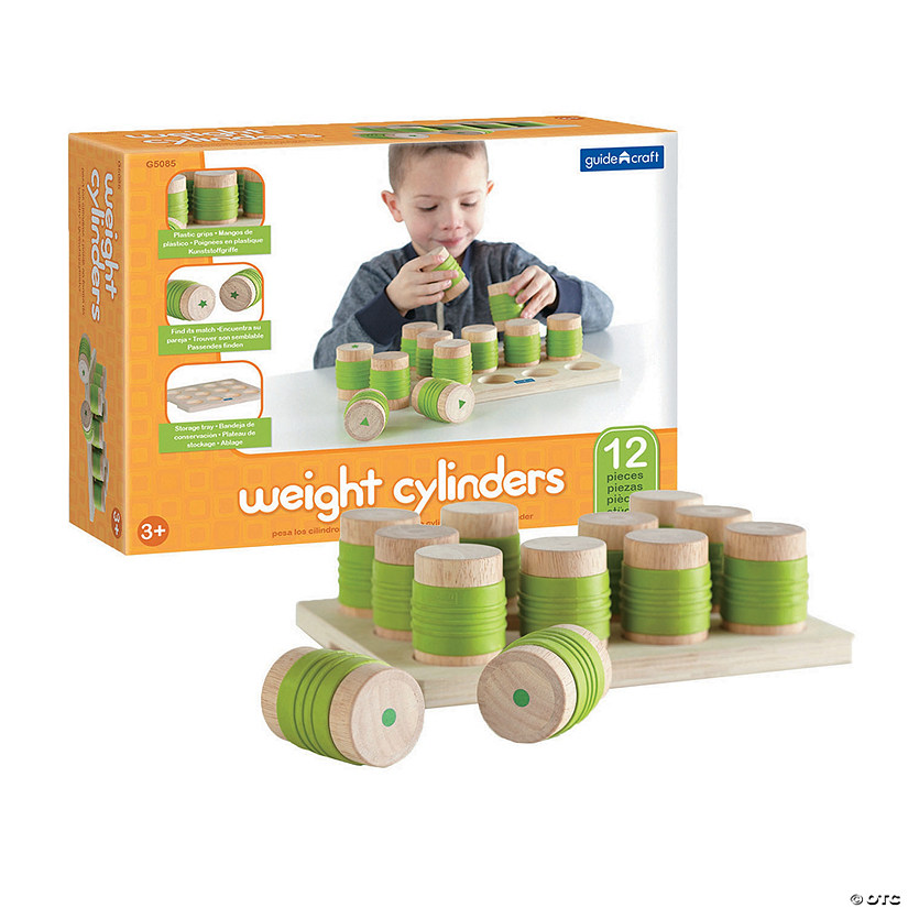 Guidecraft Weight Cylinders Matching Game Image