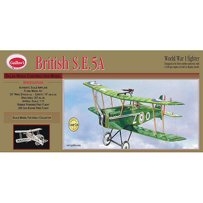Guillow'S British Se 5-A Laser Cut Model Kit, Small Image