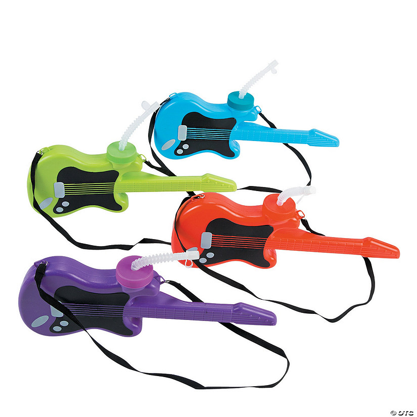 Guitar Molded Cups with Lids & Straws Discontinued