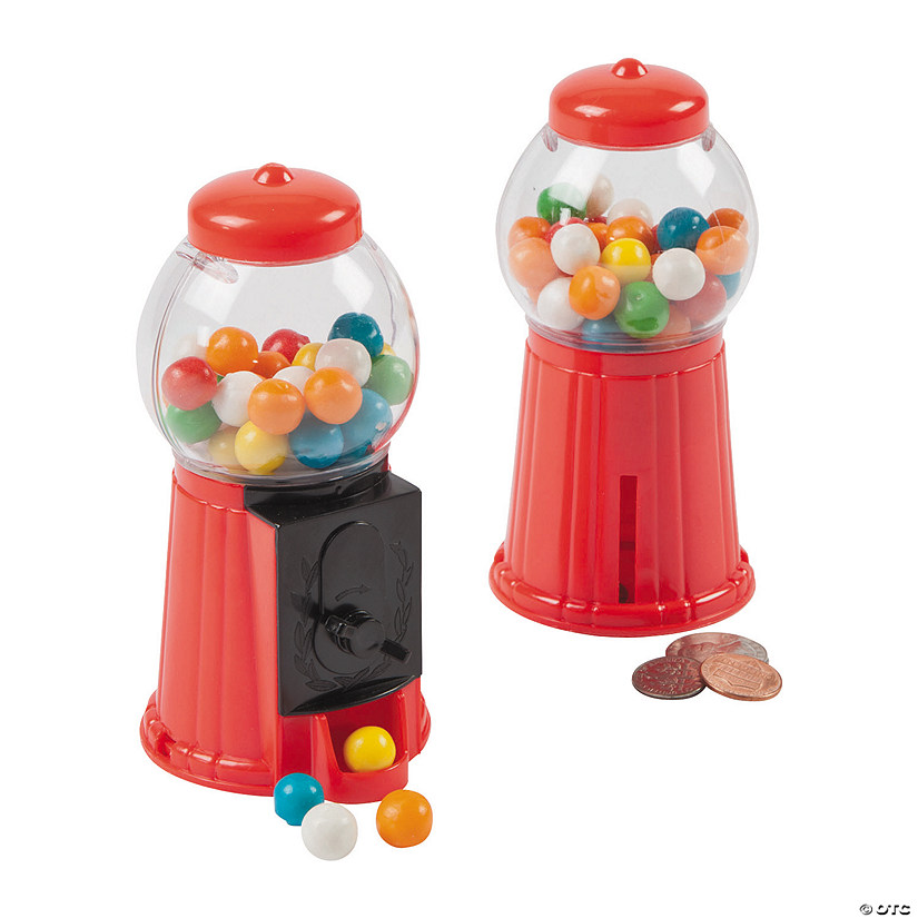 Gumball Machine Toy Banks with Gum - 2 Pc. Image