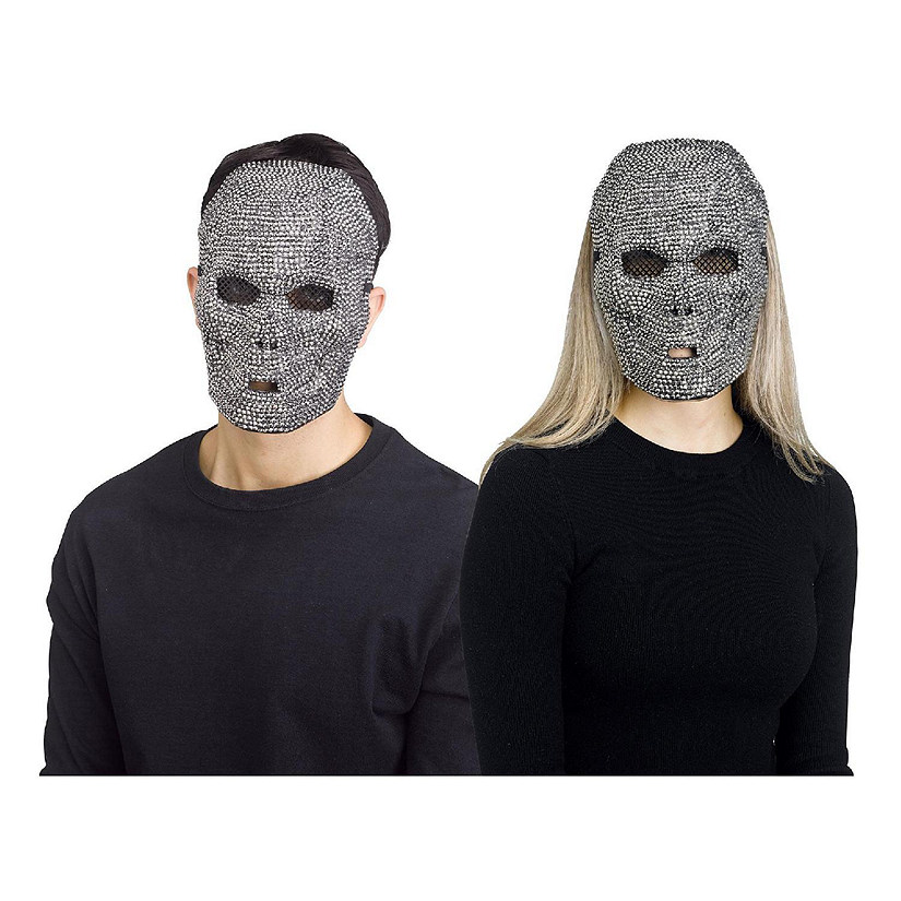 Gunpowder Bling Skull Adult Costume Mask Image