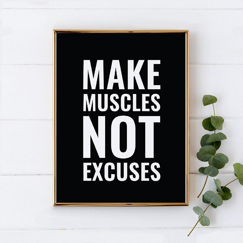 Gym Wall Art Make Muscles 8.5x11 Image
