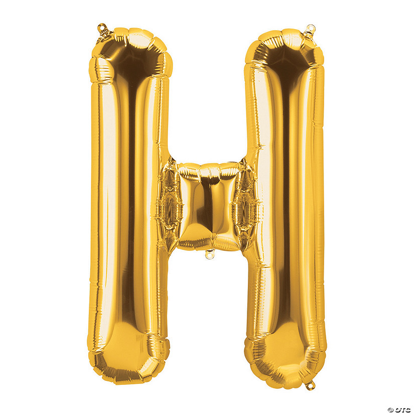 H Gold Letter 34" Mylar Balloon Image