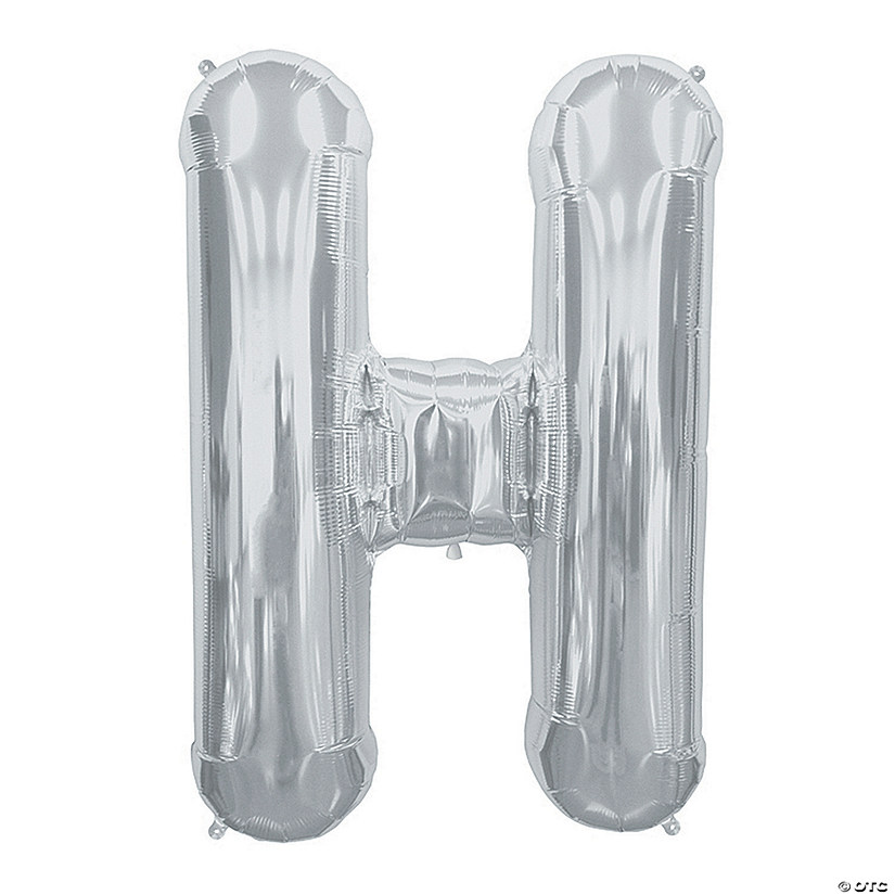 &#8220;H&#8221; Silver 34" Mylar Letter Balloon Image