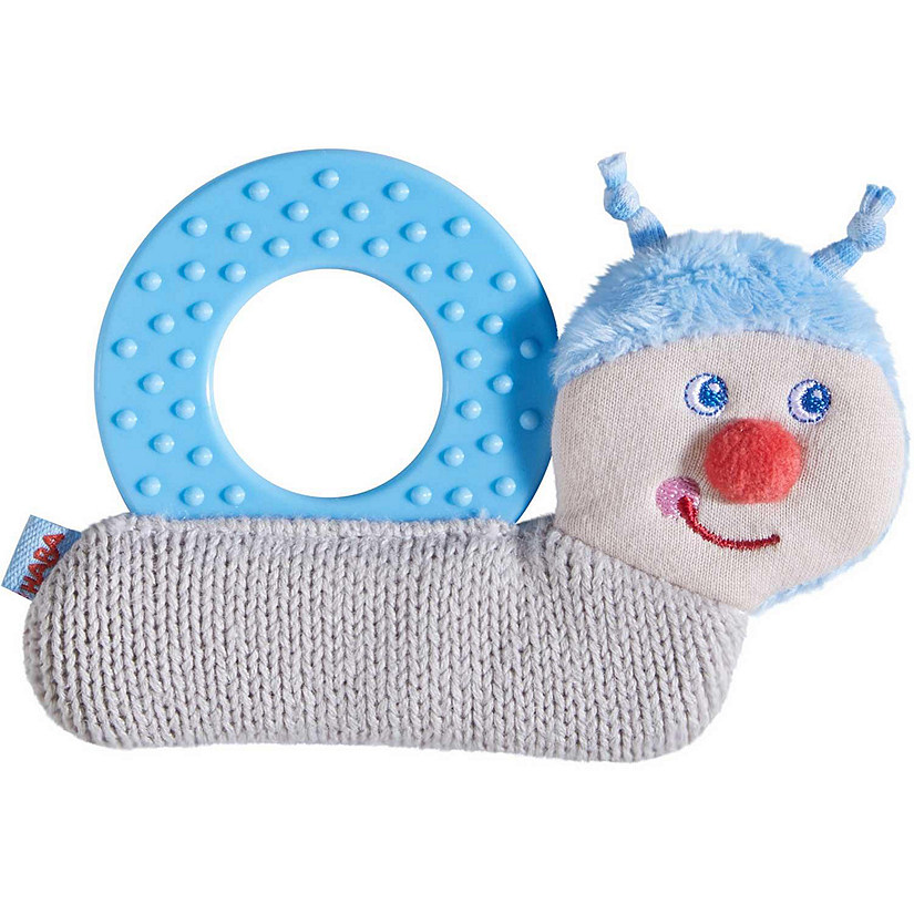 HABA Chomp Champ Snail Plush and Silicone Teether Image
