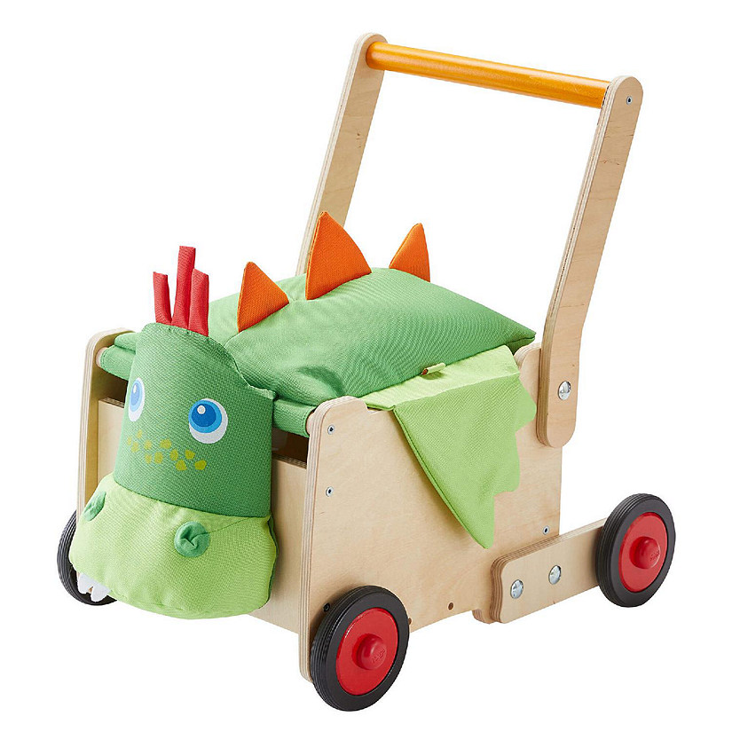 HABA Dragon Wagon - Baby's First Walker & Push Toy with Toy Storage Image