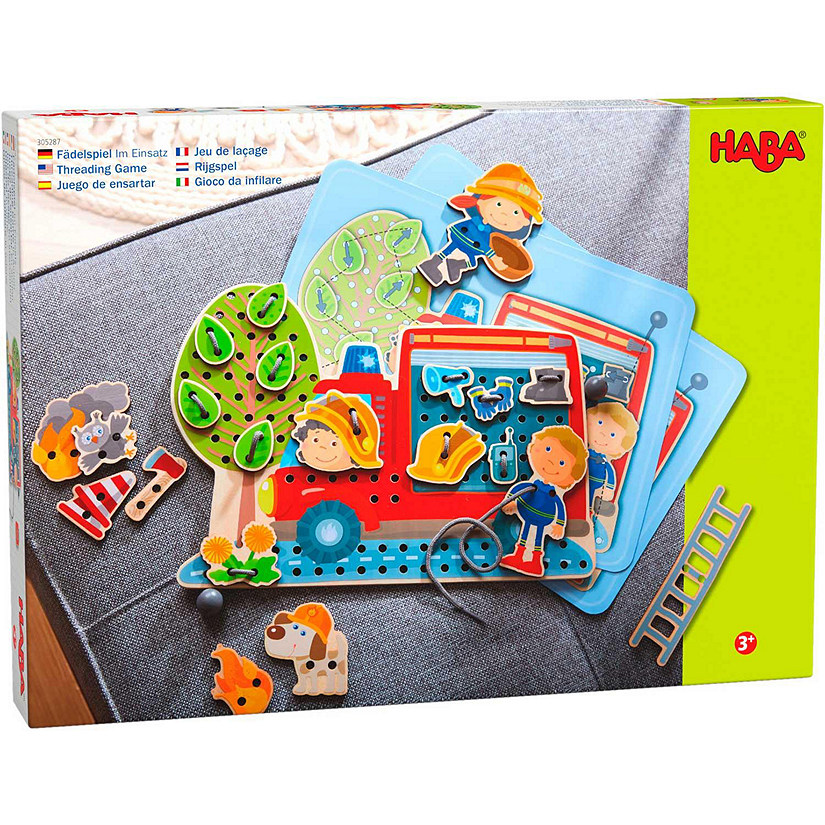 HABA Fire Engine Rescue Themed Threading Game Image
