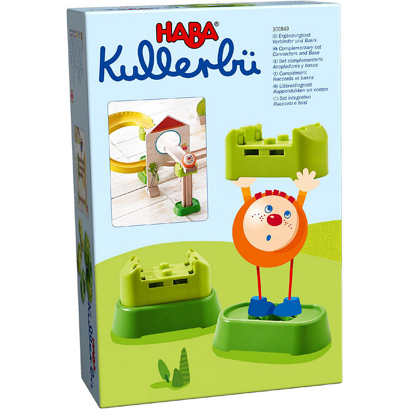 HABA Kullerbu Expansion Set - Connectors and Base - 8 Piece Set for Elevated Layouts Image