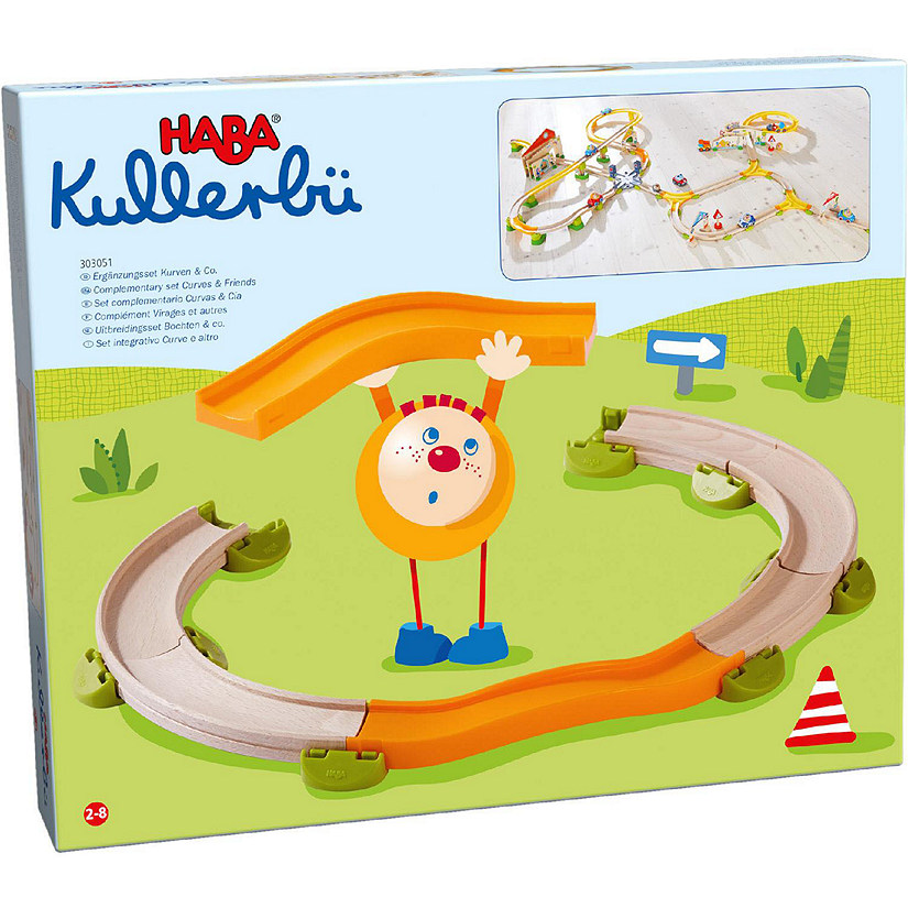 HABA Kullerbu Expansion Set - Curves & Friends - 14 Piece Add-on