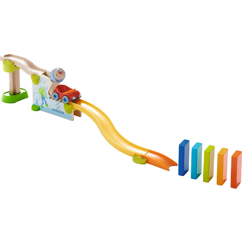 HABA Kullerbu Theme Set - Jump into Car Dominos - 15 Piece Playset - Use as a Standalone Set or an Expansion Image