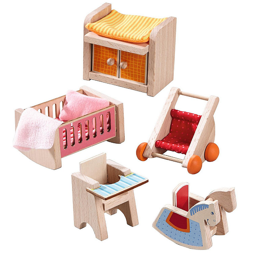 HABA Little Friends Children's Nursery Room - Dollhouse Furniture for 4" Bendy Dolls Image