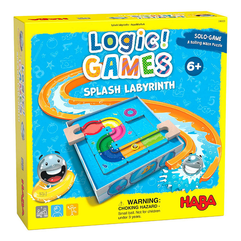 HABA Logic! Games: Splash Labyrinth - Milo's Waterpark Dexterity Maze Game Image