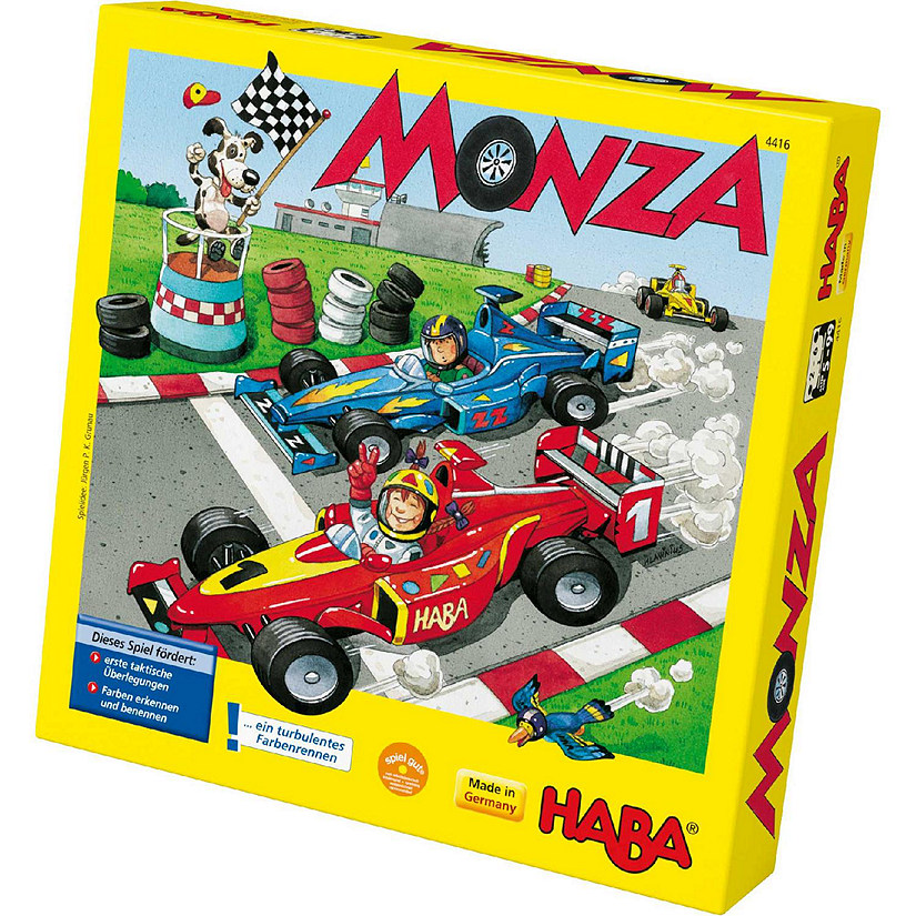 HABA Monza - A Car Racing Beginner's Board Game Encourages Thinking Skills - Ages 5 and Up (Made in Germany) Image