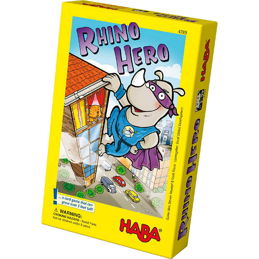 HABA Rhino Hero A Heroic Stacking Card Game for Ages 5 and Up - Triple Award Winner Image