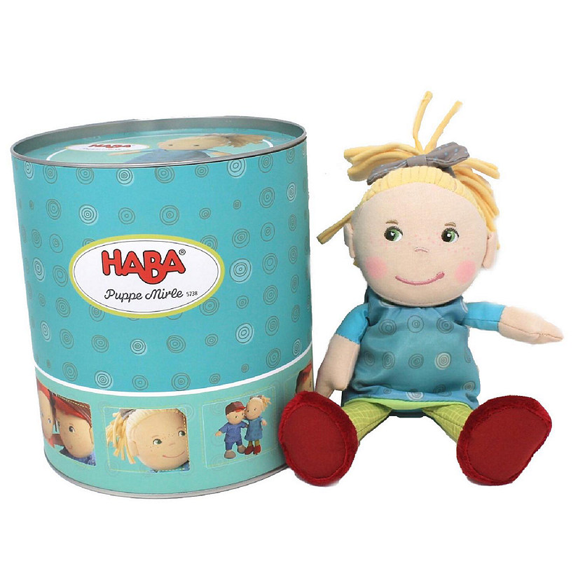HABA Soft Doll Mirle 8" - First Baby Doll with Blonde Pony Tail for Ages 6 Months + Image