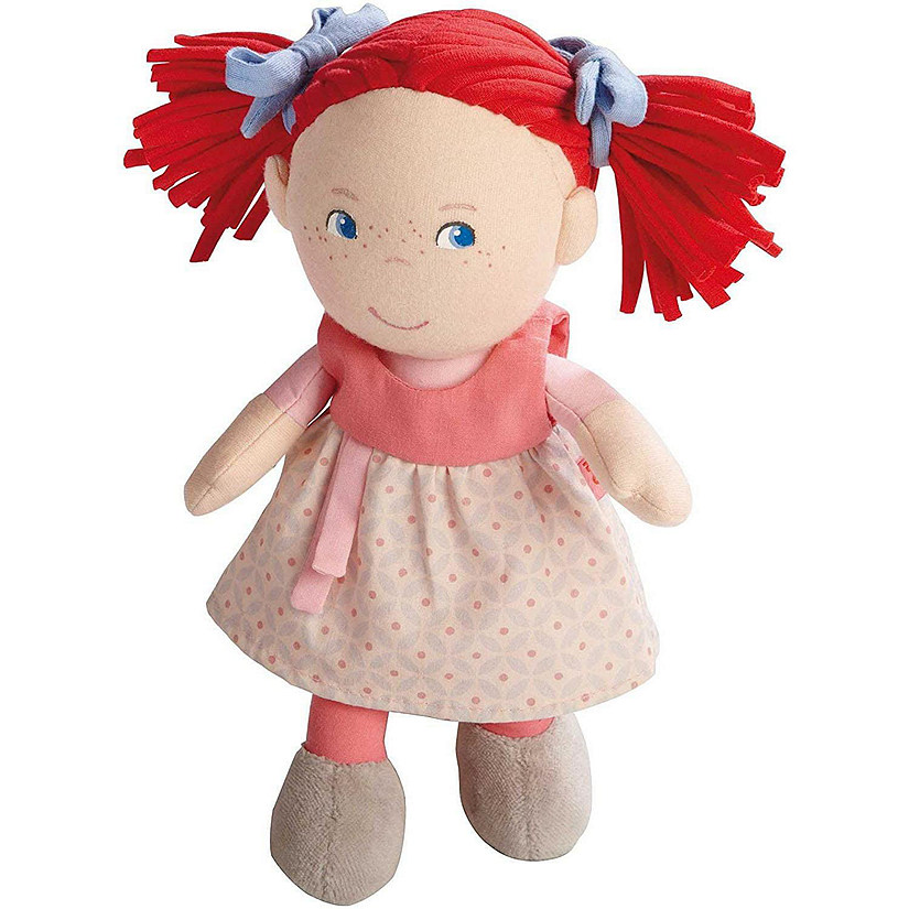 HABA Soft Doll Mirli 8" - First Baby Doll with Red Pigtails for Ages 6 Months and Up. Image