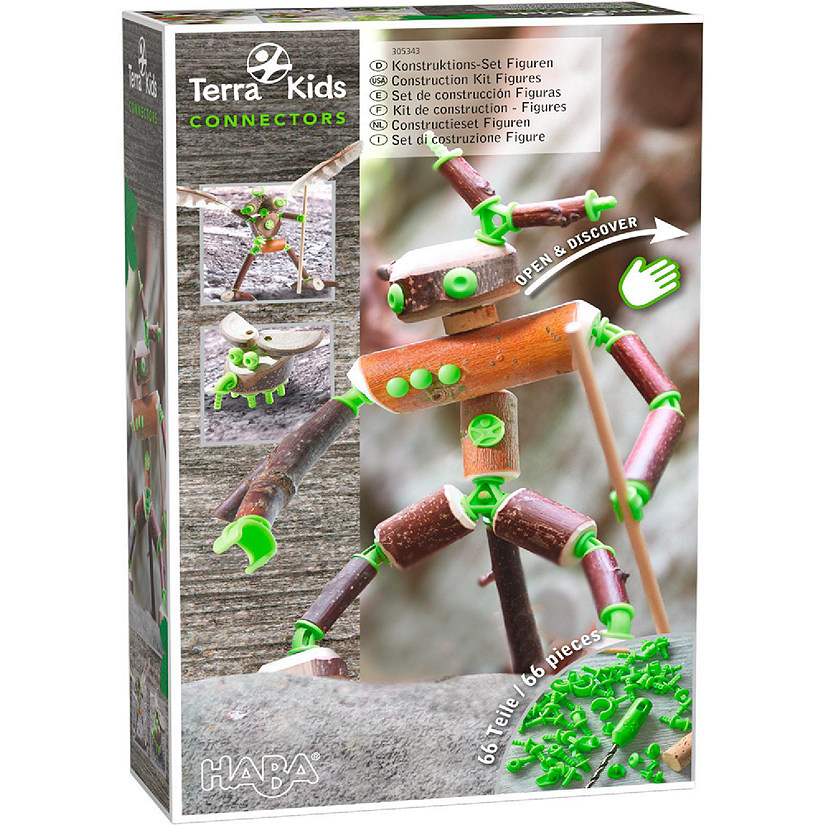 HABA Terra Kids Connectors Backyard Craft Kit Figures - 66 Piece Set Image