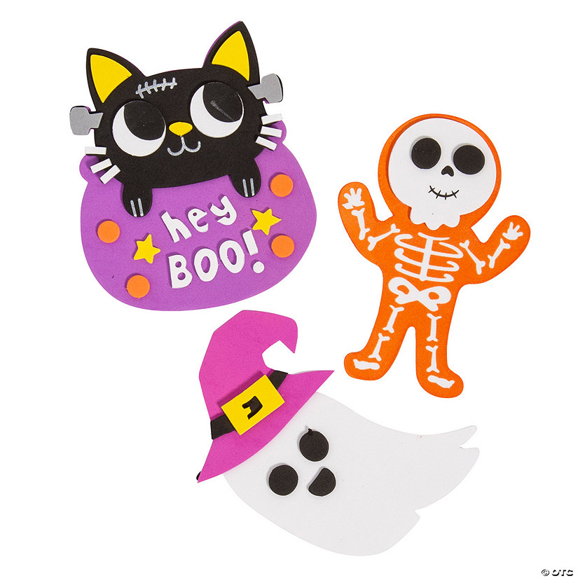 Halloween Boo Crew Magnet Craft Kit - Makes 12 Image