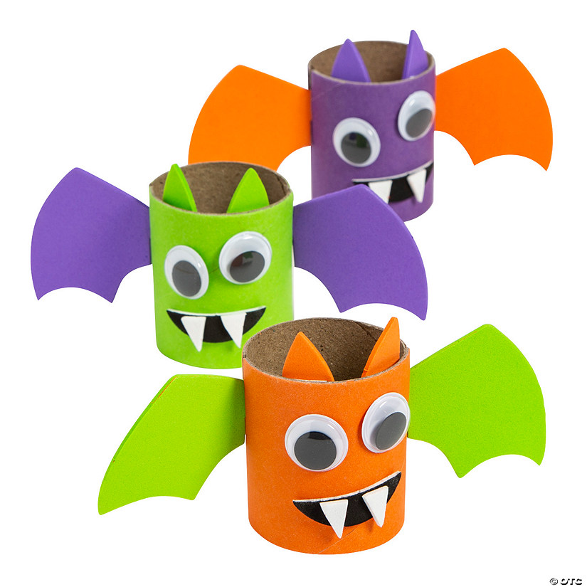 Halloween Bright Goofy Bat Craft Roll Craft Kit - Makes 12 Image