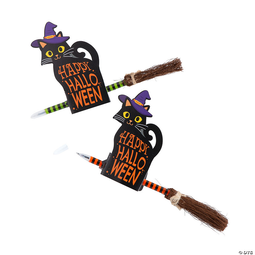 Halloween Broom Pencils with Card - 24 Pc. Image