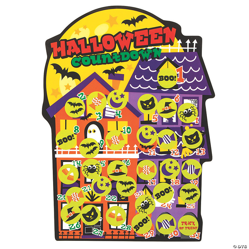 Halloween Calendar Sticker Scenes - 24 Pc. Image