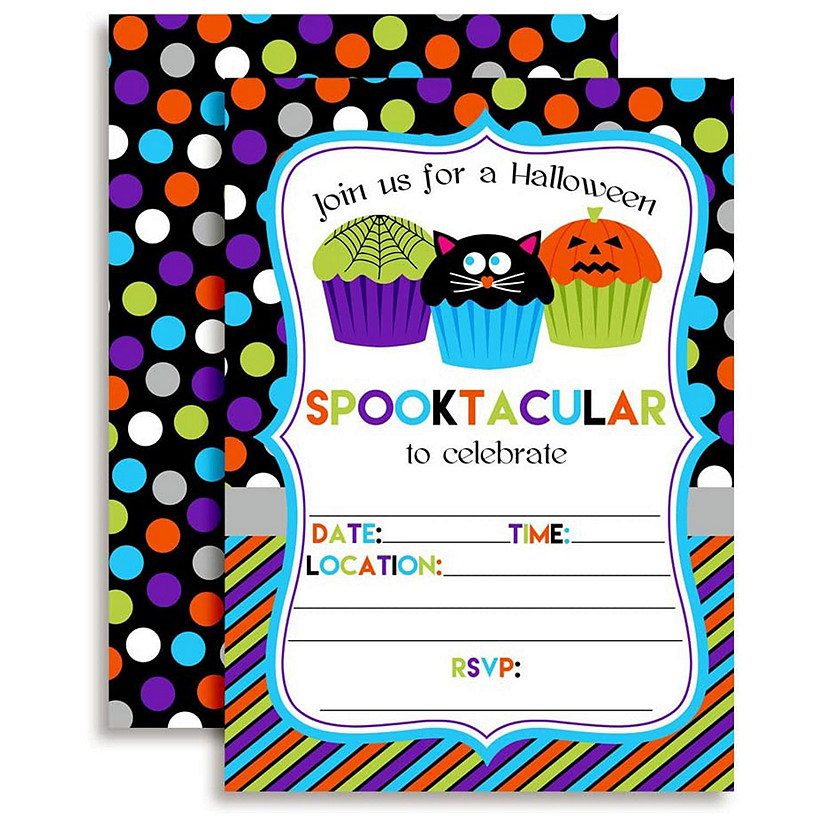 Halloween Cupcake Invitations 40pc. by AmandaCreation Image