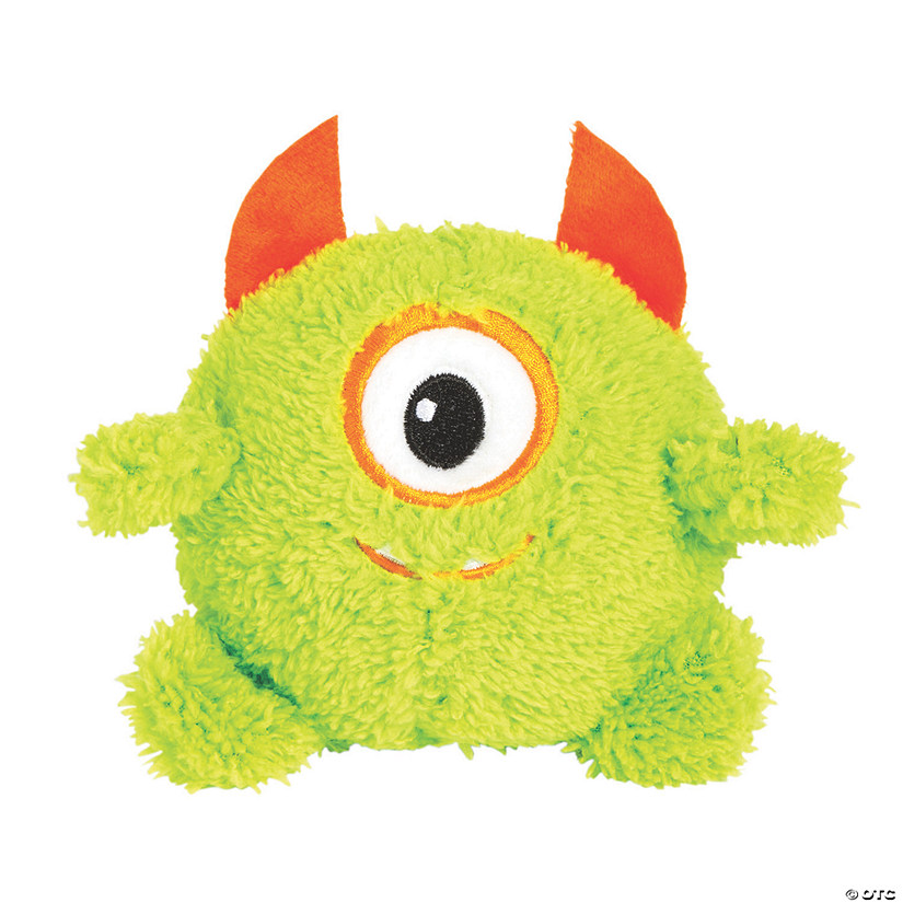 Halloween Fuzzy Green Stuffed Monsters - 12 Pc. Image