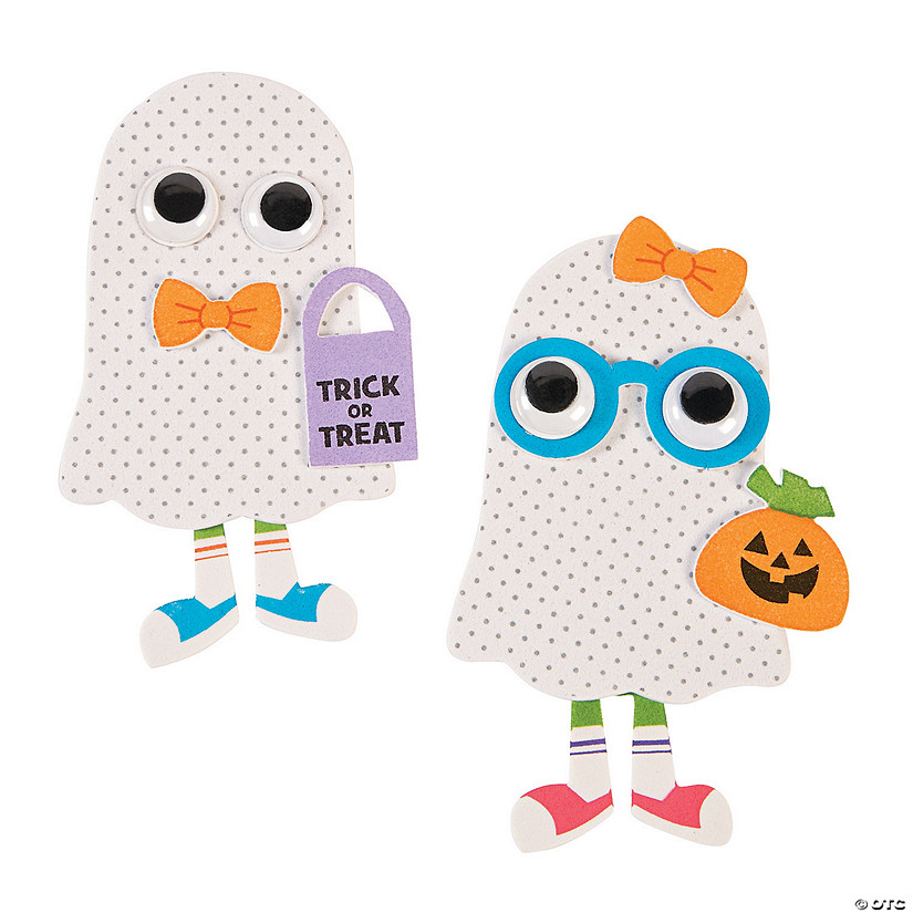 Halloween Ghost Kid Magnet Craft Kit - Makes 12 Image