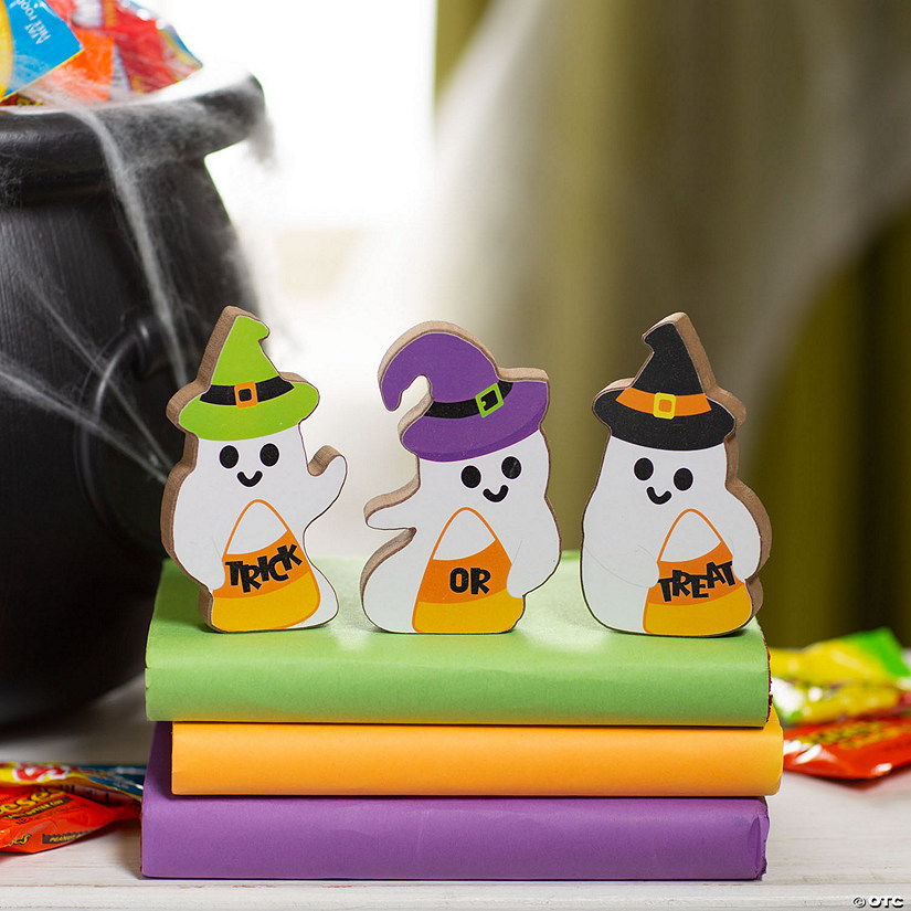 Halloween Ghost Trick-or-Treat Tabletop Decorations - 3 Pc. Image